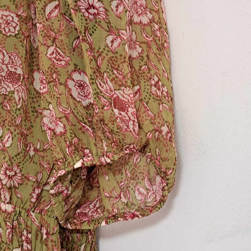 Jessica Simpson Yellow Gold Asymmetrical Ruffled Sundress Open Back Misses XL - Picture 11 of 14
